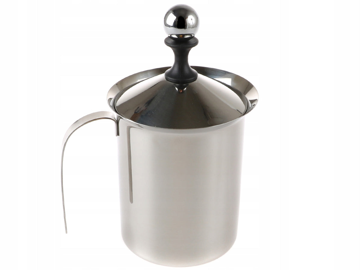 Spieniacz do mleka garnek ubijak 400ml 8704 ręczny przyrząd do pianki, cappuccino i latte