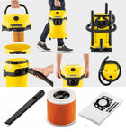 Odkurzacz karcher WD3 MAX bezworkowy przemysłowy turbo power XXL LUX yellow do warsztatu, zbiornik 17 l, moc 1400 w