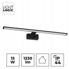 Lampa łazienkowa LL WALL LAMP 15W czarna kinkiet nad lustro 80cm IP44 LED oprawa ścienna do strefy umywalkowej