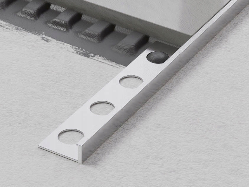 Profil aluminiowy licowy srerbrna anoda 8mmx270cm listwa wykończeniowa do płytek, cokół, narożnik