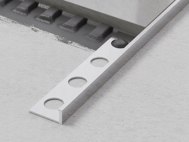 Profil aluminiowy licowy srerbrna anoda 8mmx270cm listwa wykończeniowa do płytek, cokół, narożnik