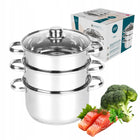 Garnek do gotowania na parze parowar indukcja gaz stal Altom Design Fabio 2.6 l srebrny