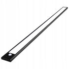 Lampka nocna LED 80cm z czujnikiem ruchu lampa podszafkowa do mebli czarna oprawa akumulatorowa USB, 620 lm, białe