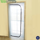 Drzwi remontowe foliowe przeciwpyłowe 2x gruba folia mocna taśma typ C kurtyna budowlana z zamkiem błyskawicznym