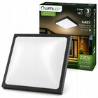 Plafon LED Panel Sufitowy Natynkowy Lampa 2x E27 Kwadrat IP44 30cm Czarny oprawa do łazienki bez żarówek 2 punkty