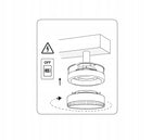 Beżowa Lampa Wisząca Żyrandol Zwis Gx53 Ecru Mono 6-punktowa metalowa oprawa sufitowa do salonu i jadalni, 30 w