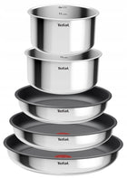 Zestaw garnków Tefal Ingenio Cook Eat 8 el. stal nierdzewna non-stick do indukcji, gazu i piekarnika, do zmywarki, z