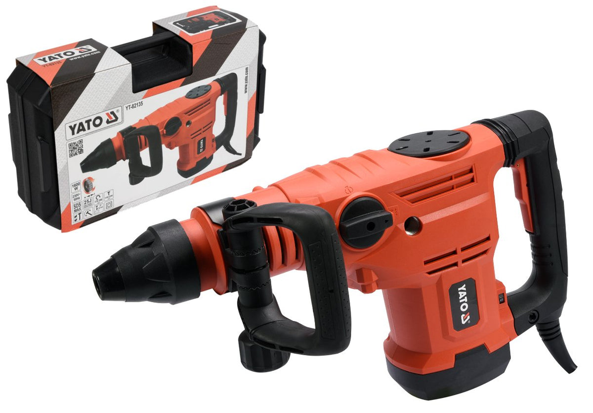 Yato młot udarowo obrotowy sds-max 25J YT-82135 1600W do kucia betonu, wyburzeniowy, zasilanie sieciowe 230 V, waga 12