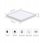 Lampa sufitowa LED plafon biały 6500K kwadratowa IP45 nowoczesna do łazienki oprawa oświetleniowa, zimna barwa światła