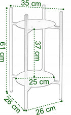 Kwietnik stojący metalowy regał półka stojak na kwiaty rośliny loft 61 cm czarny, beżowy
