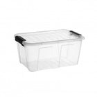 Pojemnik z pokrywą do przechowywania home BOX 15l uniwersalny organizer bezbarwna plastikowa kuweta na drobiazgi i