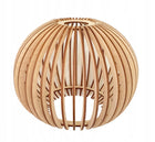 LAMPA WISZĄCA SUFITOWA DREWNIANA ŻYRANDOL POTRÓJNA REGULOWANA 3 KLOSZE oprawa do kuchni salonu jadalni, 3x E27, do 60 W