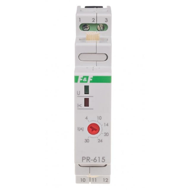 F&F Przekaźnik priorytetowy,montaż na szynie 230V 1NO/NC PR-615 przełączający do instalacji elektrycznej, zabezpieczenie obwodu, 16 a, IP20, 1 moduł