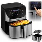 Frytkownica beztłuszczowa XL AIR fryer duża frytownica 8l berdsen 1700W srebrny