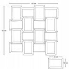 Multiramka na 16 zdjęć 61X61 CM MDF czarna ramka na zdjęcia 10X15 CM kolaż fotografii, galeria ścienna, dekoracja do