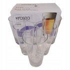 Krosno Kufel Szklanka do piwa 590ml Pure 5469 6szt Pokal na piwo kielich, przezroczyste szkło, nadaje się do zmywarki