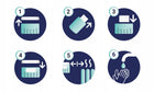 Pochłaniacz wilgoci osuszacz powietrza AquaFloow: 4x urzadzenie + 4x wkład absorber, do pomieszczeń, pojemnik 250 ml