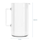 Szklany dzbanek żaroodporny Wessper D2 BOROSILICATE 3 l do napojów karafka na wodę i sok, można myć w zmywarce