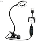 Lampka z klipsem do czytania książek na biurko USB LED nocna elastyczna oświetlenie punktowe, nauka, praca, czarna 46 cm
