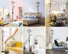 LED Lampa Stojąca Podłogowa Do Salonu 20+7W Półokrągły kształt 175CM czarny Biuro, sypialnia, pokój dziecięcy