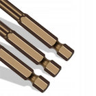 WIERTŁA DO METALU BETONU DREWNA HEX ZESTAW WIERTEŁ Z WĘGLIKA 3-12 MM 7 SZT przebiciowe do gresu, mocowanie 1/4 cala