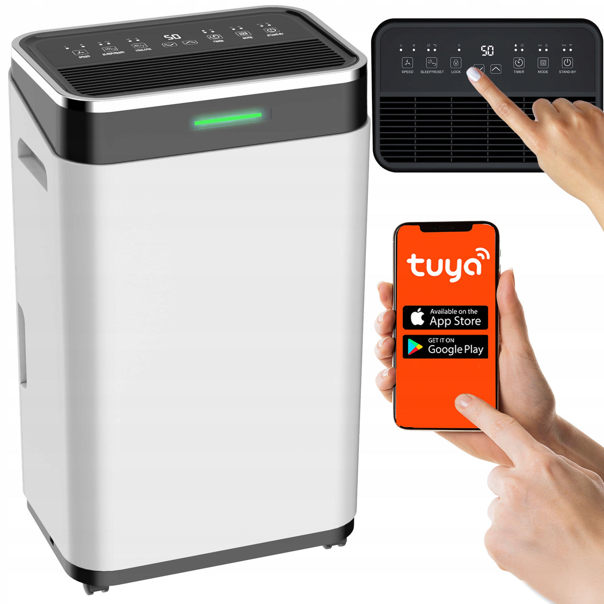Osuszacz powietrza pochłaniacz wilgoci 25L/24H higrostat timer wi-fi tuya 380 w