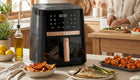 Frytkownica beztłuszczowa 2000W Air Fryer 14 programów 8l + e-book + wkład czarny