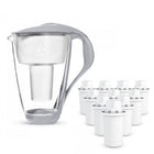 Dzbanek filtrujący szklany Dafi Crystal LED 2l + 10x Filtr Dafi Classic srebrny/szary