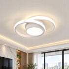 LAMPA SUFITOWA BIAŁA WISZĄCA LED NOWOCZESNA DO SALONU OKRĄGŁA 4500K 32W oświetlenie wewnętrzne z aluminium 2 punkty