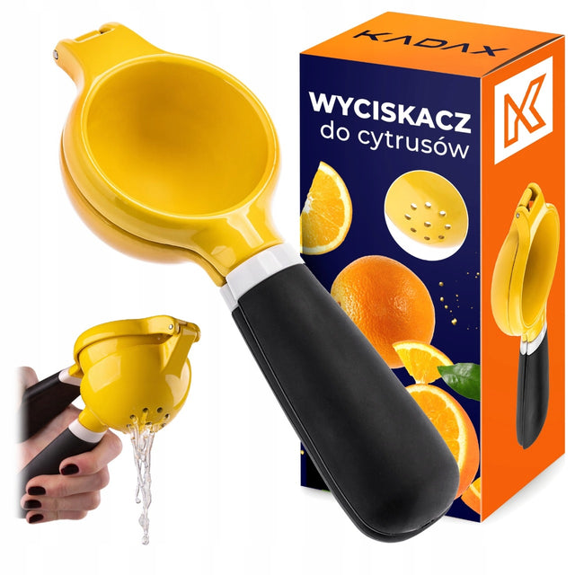 Wyciskacz do cytrusów cytryn 21cm praska ręczna wyciskarka cytryny metalowa czarny, żółty