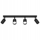 Lampa Sufitowa Żyrandol Plafon Tuby Metal SPOT LED 4xGU10 oprawa oświetleniowa do salonu kuchni korytarza, czarna