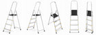 Drabina aluminiowa domowa jednostronna profesjonalna higher 4 stopnie 150kg drabinka do prac remontowych i malowania