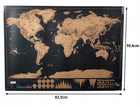 Mapa świata zdrapka plakat do drapania prezent dla podróżnika turysty 89cm do zaznaczania odwiedzonych państw