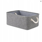 Kosz organizer pojemnik do przechowywania koszyk szary na zabawki kosmetyki pudełko 30x20x13 cm, schowek na drobiazgi