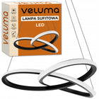 Lampa Sufitowa LED 44W 4000K Nowoczesna Wisząca Regulowana Wysokość Kuchnia do jadalni, salonu, czarna oprawa z