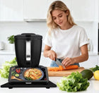 Podstawka deska thermomix TM7 podkładka czarna pod termomix z nóżkami pokrowiec