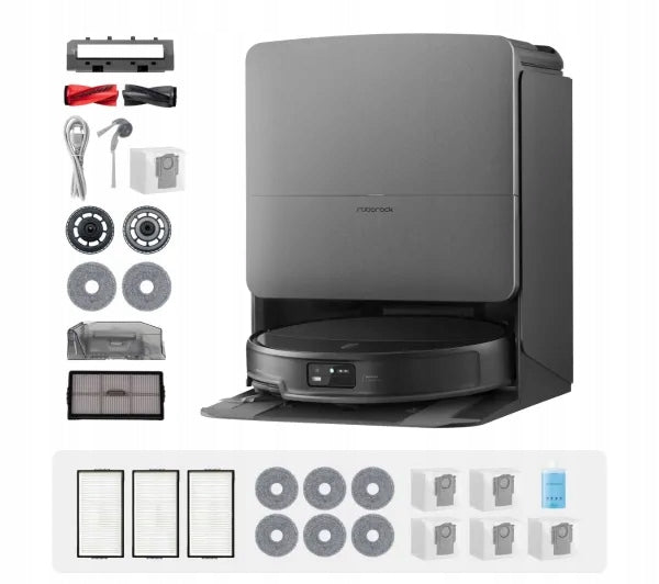 Robot sprzątający Roborock Saros 20 Complete Mopowanie Stacja oczyszczająca odkurzacz automatyczny, niski 8 cm, do