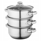 Garnek do gotowania na parze parowar indukcja gaz stal Altom Design Fabio 2.6 l srebrny