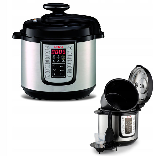 Multicooker wielofunkcyjny Tefal Core Range ryżowar 6l garnek elektryczny do gotowania na parze i duszenia, 25 programów, opóźniony start