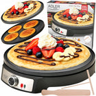 Naleśnikarka Elektryczna Dwustronna 30cm Powłoka Nieprzywierająca 1600W urządzenie do crepes i pancakes, łopatka