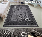 Nowoczesny Tkany Dywan 220x300 ~2x3 Szare Brązowe Bordo Alfa BCF Shiraz wykładzina polipropylenowa prostokątna do