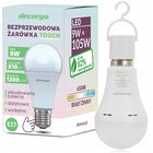 Akumulatorowa żarówka LED E27 zasilana bez prądu awaryjna bezprzewodowa źródło światła do domu, zimna biel 6500 K, 810