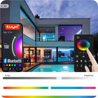 Zestaw taśma LED neon 15m RGB 1x15m aplikacja BT tuya pilot zasilacz montaż wielobarwna, ściemniana IP67 24V 120W do