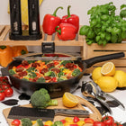 PATELNIA WOK Indukcja POKRYWKA DUŻA Głęboka Solidna Starke Pro Yasai 32 cm do smażenia stir-fry i potraw azjatyckich