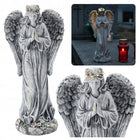 Anioł Solarny LED Figurka Na Grób Nagrobek Dekoracja Wszystkich Świętych betonowa ozdoba cmentarna z podświetleniem