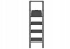 Drabina domowa biurowa 4 stopnie slim LOFTczarna drabest stal 150 kg