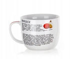 Kubek zupa Barszcz z przepisem 0,73l banquet duży 730ml miska ceramiczna wielokolorowa, można myć w zmywarce