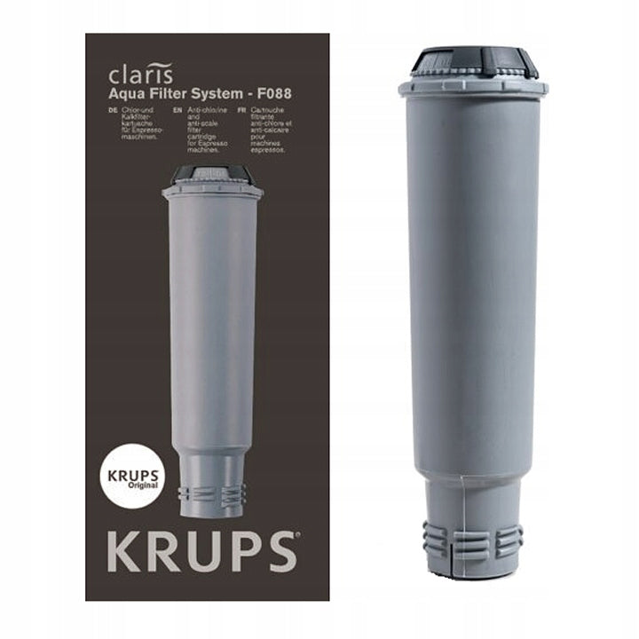 Filtr do wody Krups Claris F088 wkład filtrujący wodę x 1 szt Oryginalny ekspresu ciśnieniowego, biały