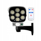 LAMPA SOLARNA LED Z CZUJNIKIEM RUCHU I ATRAPĄ KAMERY oświetlenie ogrodowe, imitacja monitoringu, zimne białe światło