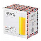 Szklanki do drinków soku Balance KROSNO 6 szt 230 ml Pure rurka zestaw na koktajle i lemoniadę, bezbarwne szkło, można